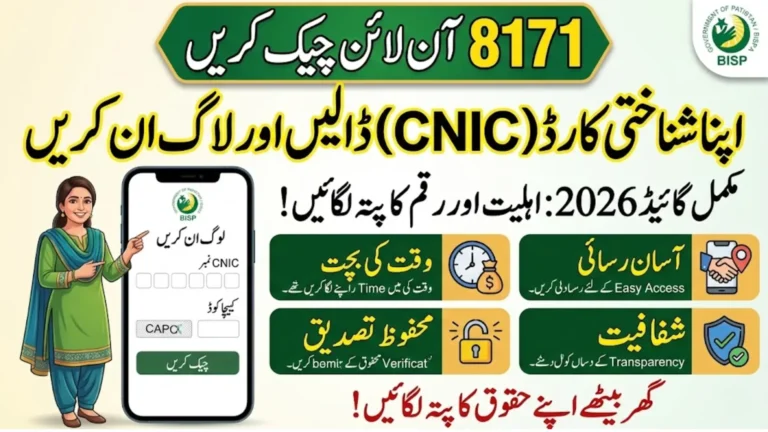 8171 Check Online CNIC Login 2026 – Complete Guide to Verify Your BISP Status