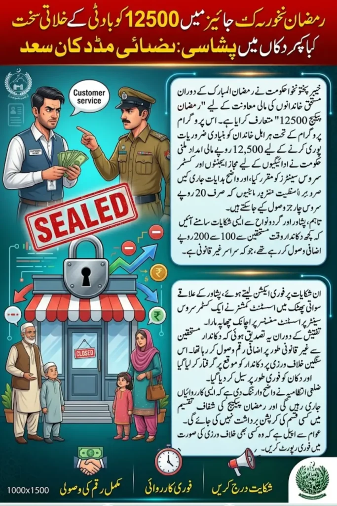 Action Against Illegal Deductions in Ramadan Package 12500: Authorities Seal Shop in Peshawar