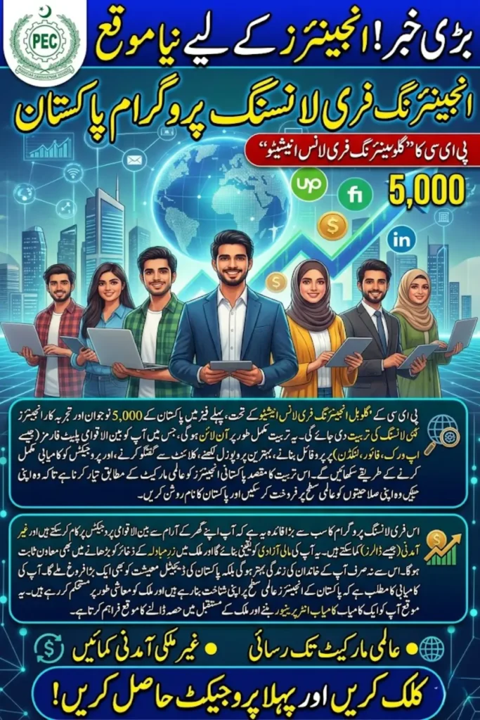 Engineering Freelancing Program Pakistan: PEC Launches Initiative to Train 5,000 Engineers for Global Market