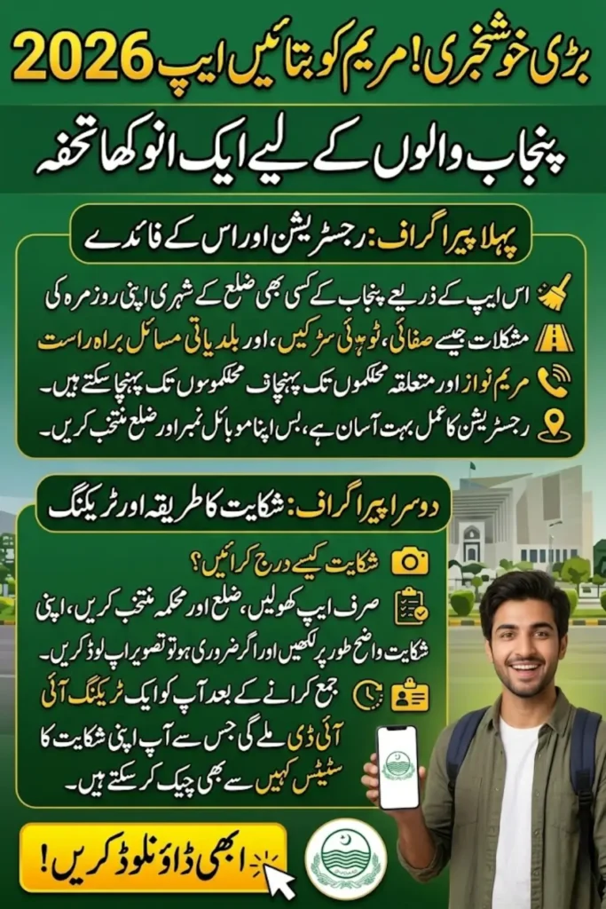 Maryam Ko Batayn App 2026 – Complete Guide for Citizens of Punjab
