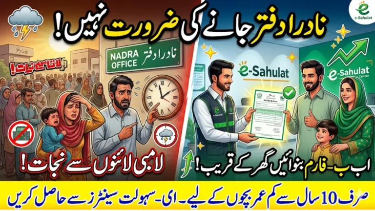 NADRA B Form for Children: How Parents Can Easily Get It from e-Sahulat Centers