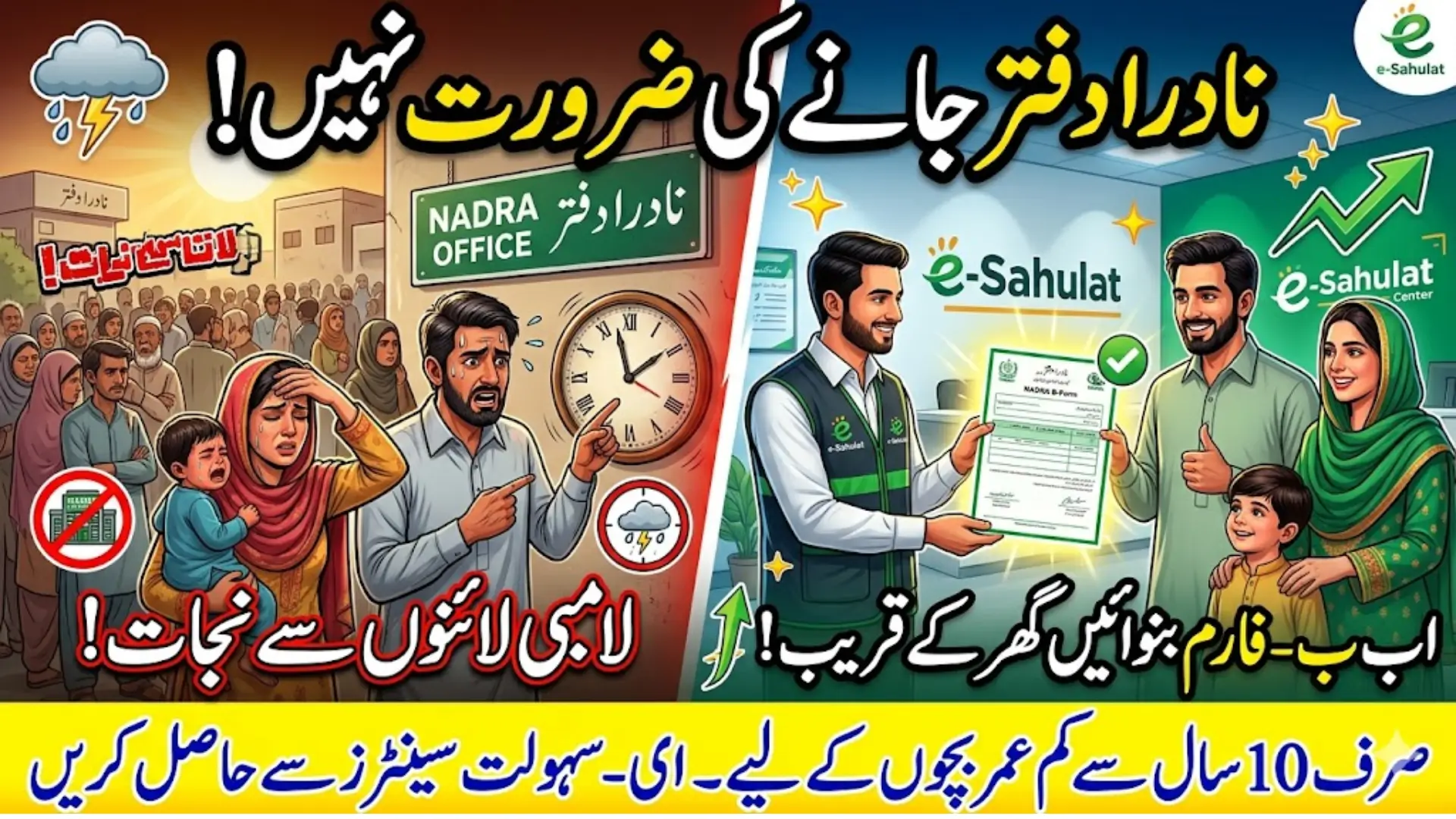 NADRA B Form for Children: How Parents Can Easily Get It from e-Sahulat Centers
