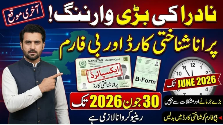 NADRA CNIC Renewal Deadline: Citizens Urged to Renew Expired Identity Cards Before June 30, 2026
