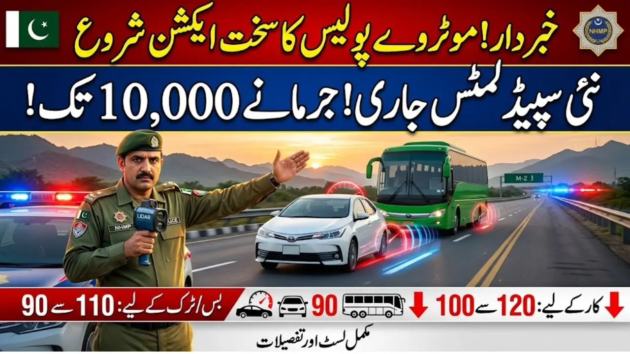NHMP New Speed Limits in Pakistan: Motorway Police Begin Strict Enforcement on Motorways and National Highways