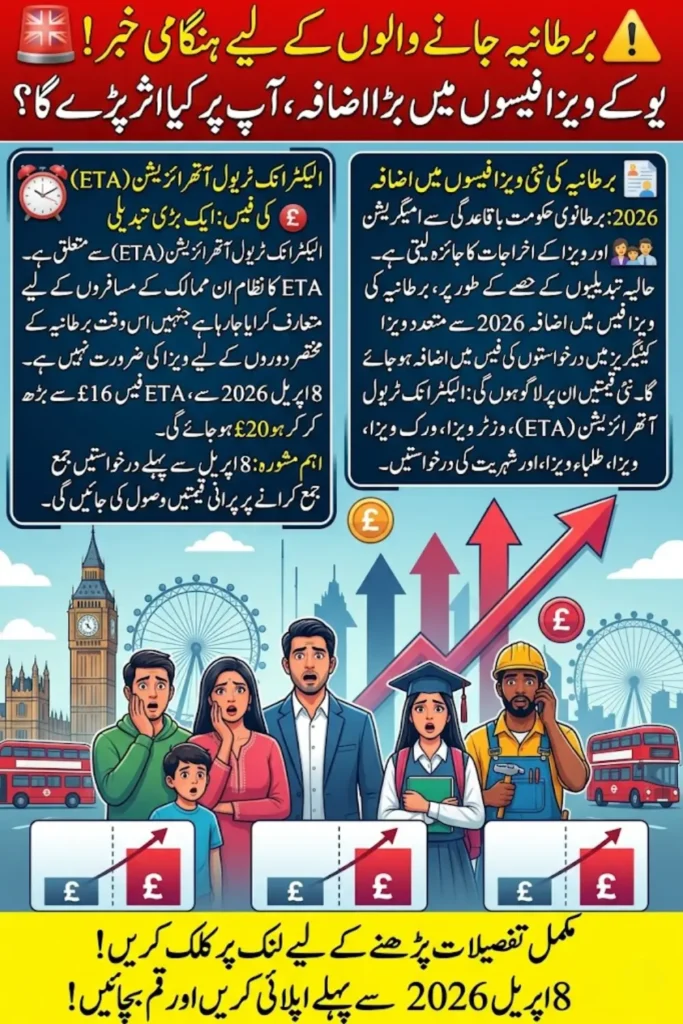 UK Visa Fee Increase 2026: New ETA, Visitor, Student, Work and Settlement Charges From April 8