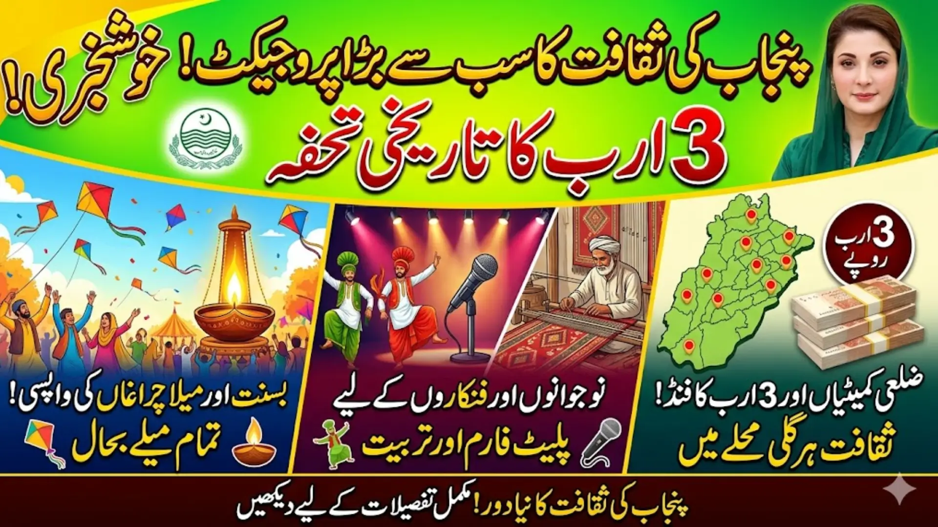 Punjab Dharti Rang Cultural Initiative: Punjab Government Launches Rs3 Billion Cultural Initiative to Revive Heritage, Festivals and Local Talent