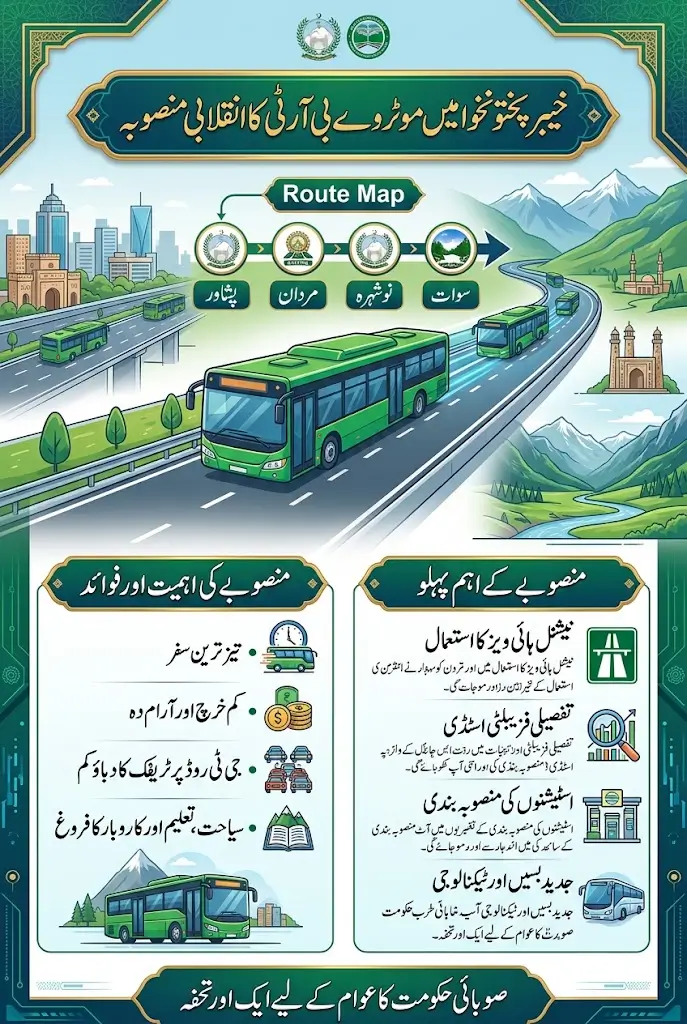 KP Plans Motorway BRT to Connect Peshawar With Mardan, Nowshera, Swat 