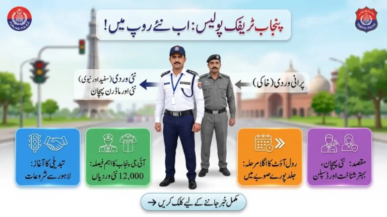 Punjab Traffic Police New Uniform Announced With New White-Navy Design