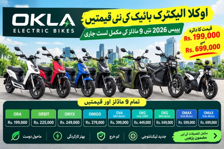 OKLA Electric Bike Price in Pakistan 2026: New Models and PAPS 2026 Price List