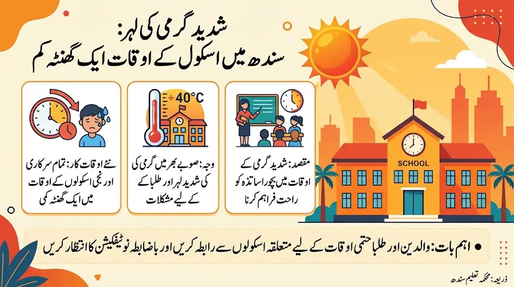 Sindh School Timings Reduced by One Hour Due to Extreme Heat