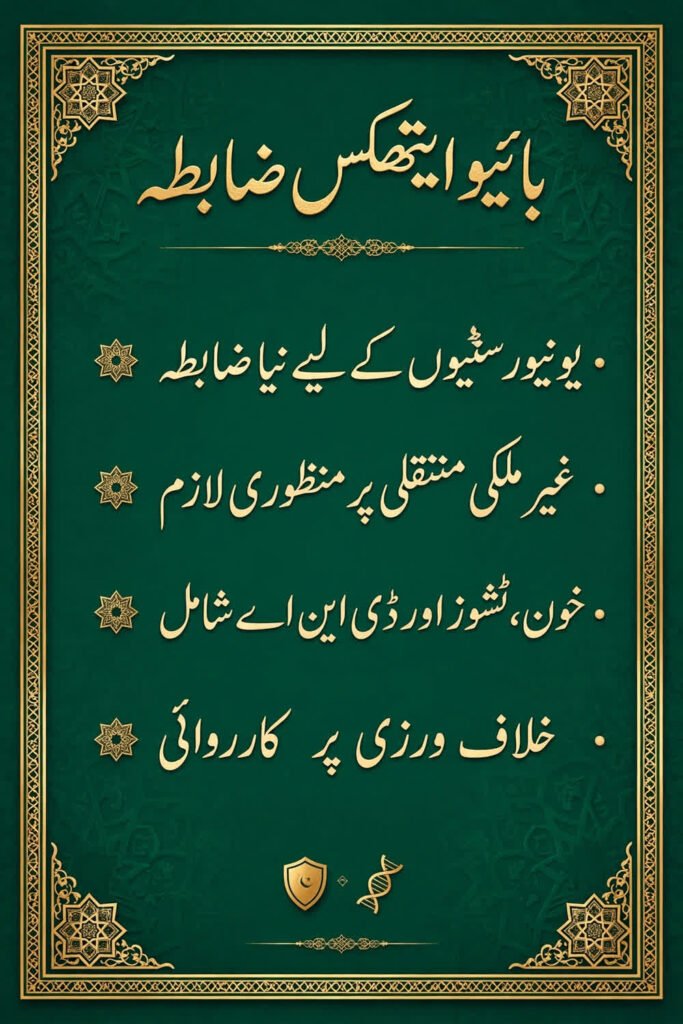 بائیو ایتھکس ضابطہ